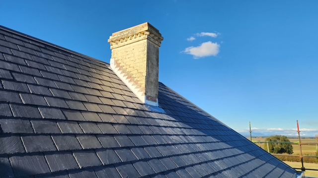 Roofing repair work in progress on NW Coast Tasmania